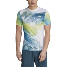 adidas Koszulka tenisowa Printed Pro HEAT.RDY biała/wielokolorowa męska